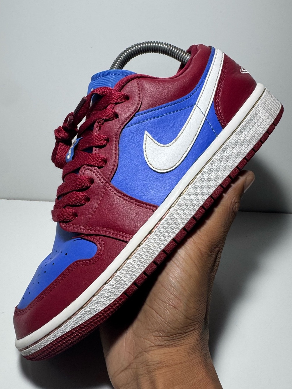 Air Jordan 1 Low “Deep Red Blue / Pomegranate” Wmns Size 7.5